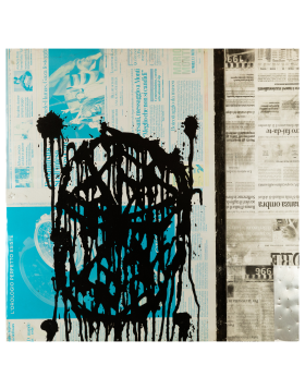 Solomostry - Lamina 03 – Serigrafia monotipo su foglio di alluminio per la stampa di giornali rotativi - 60 x 60 cm - 2022