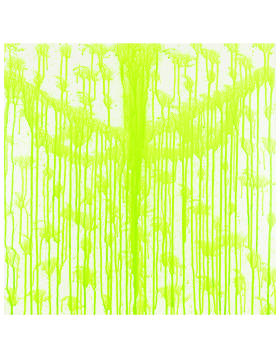 Solomostry - Slimer – Smalto e vernice metallica spray su tela - 60,5 x 60,5 cm - 2022