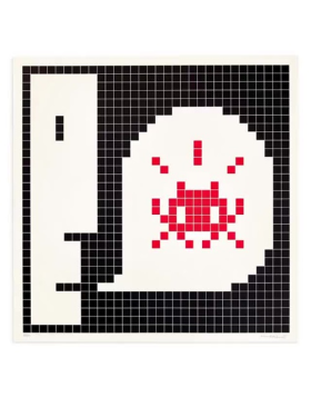 Invader - Alert, System Infected (red) - Edizione Limitata - Firmata e Numerata in Originale