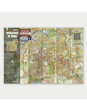 Invader - Invasione di Roma (Mappa non firmata) - 2010 - 65 x 45 cm